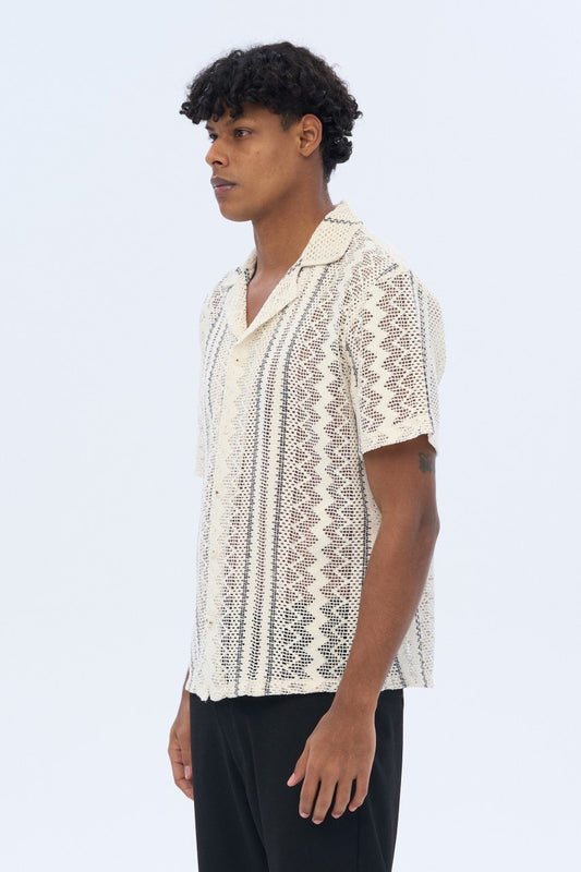 Men’s Crochet Knit Shirt